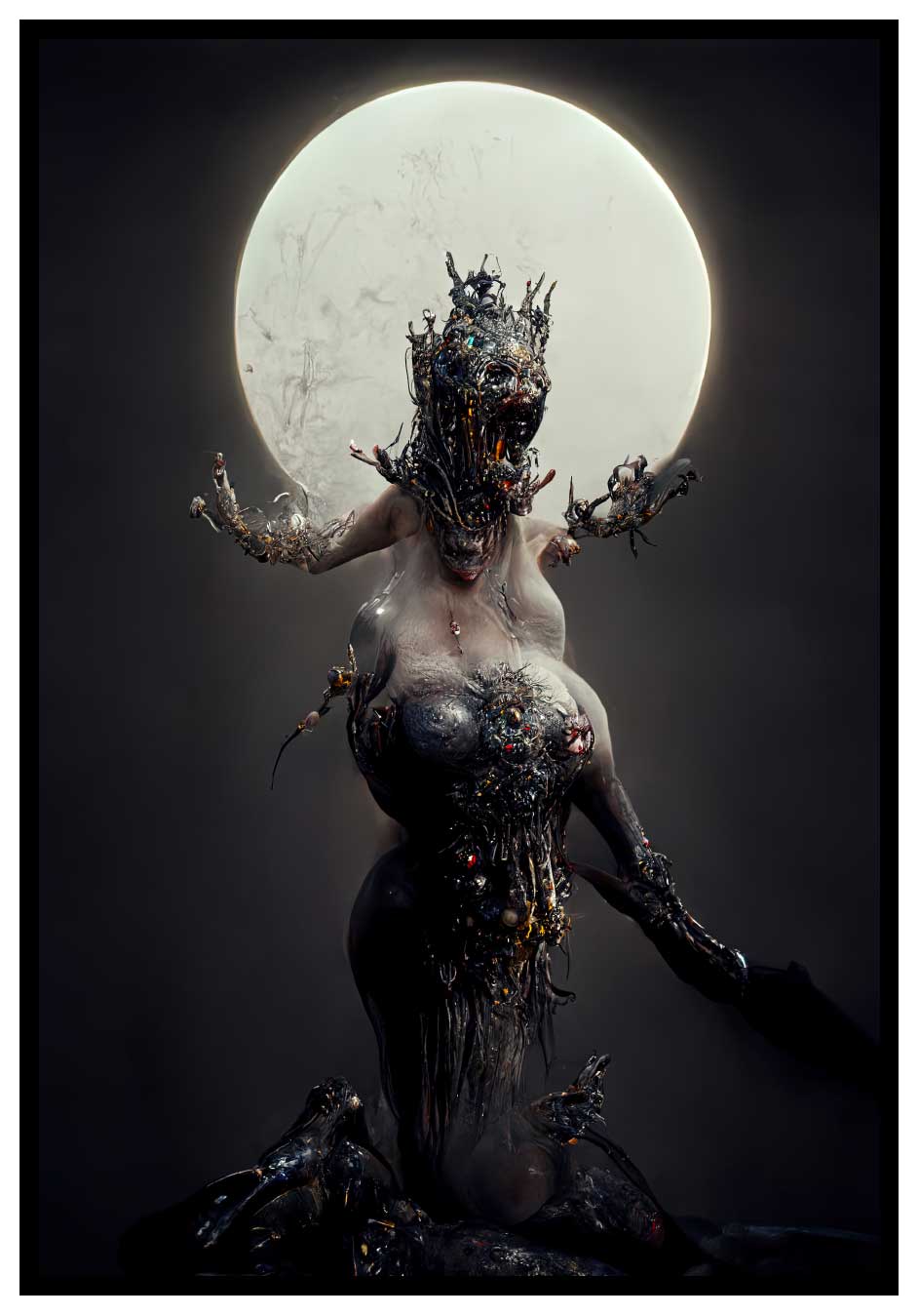 Donna dello spazio esterno - Poster di arte oscura