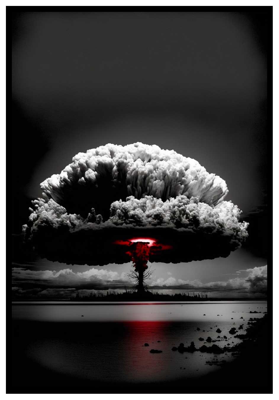 One Final Bomb Doomsday Mushroom Cloud Poster 4978