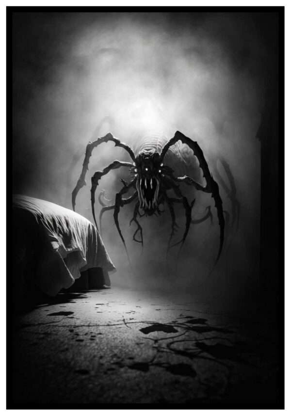 demonisk spindel tavla