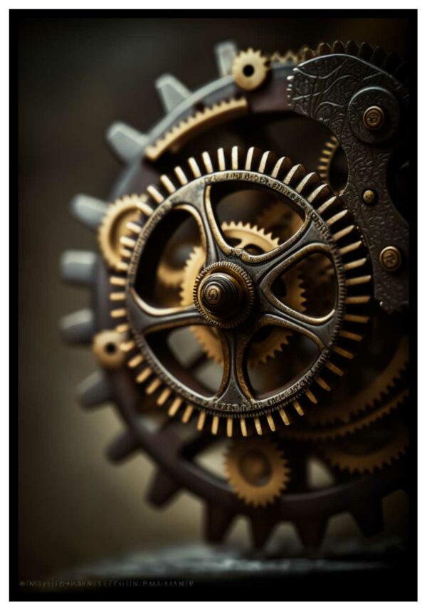 steampunk wheel poster