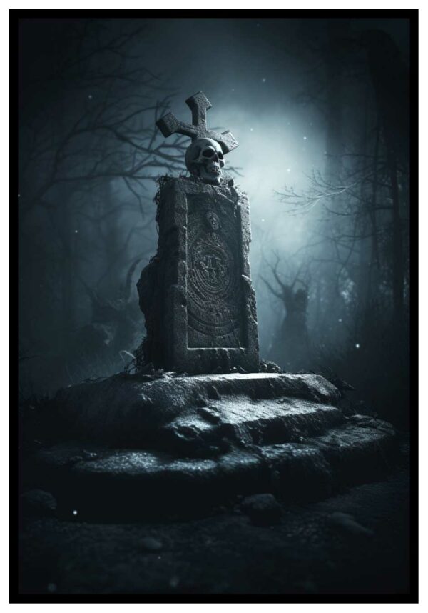 scary tombstone poster