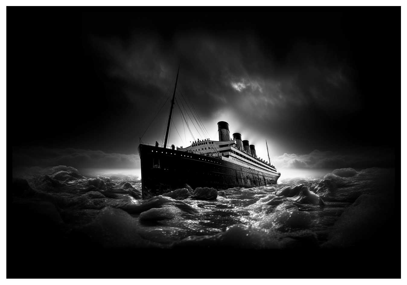 Universo alternativo Titanic - Poster in bianco e nero